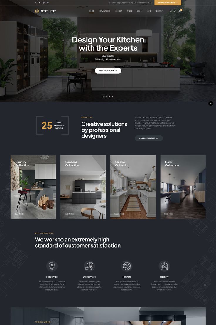 the interior design wordpress theme is clean and modern