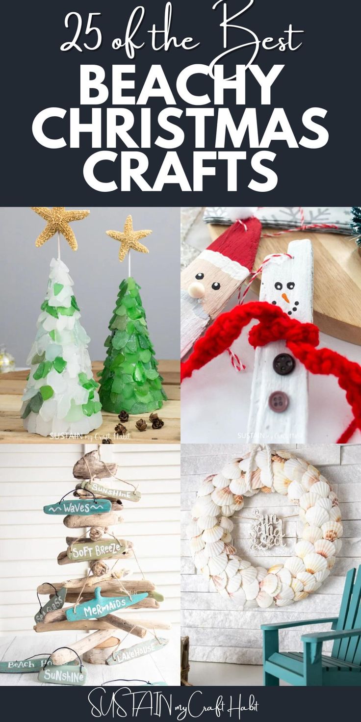 the best beachy christmas crafts