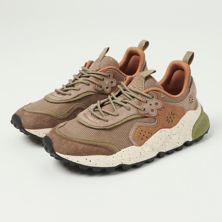 Flower Mountain’s new Kotetsu silhouette draws on iconic sports sneakers, and is of course influenced by Mother Nature. A suede and mesh upper has been used for comfort and breathability, while a super light rubber sole has been added to soften every step. The brand have added reinforced eyelets, and nylon laced for durability, and a cork insole creates natural comfort. These iconic designs make a bold statement, but fit right into the ethos that we follow here at Son of a Stag; that quality con Mountain S, Natural Mountain, Workwear Boots, Travel Fits, Boho Lamp, Denim Repair, Flower Mountain, Moc Toe Boots, Silhouette Drawing