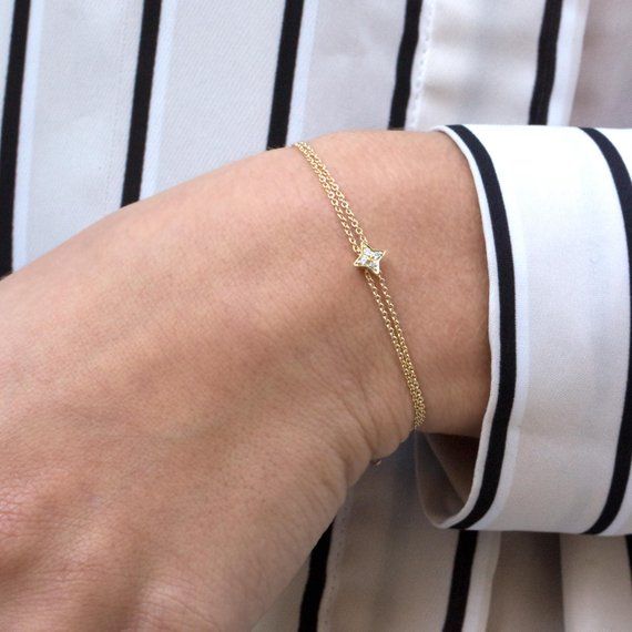 Cyber Monday Sale, Gold Diamond Bracelet, Delicate Gold Stars Elegant Star-shaped Jewelry With Single Diamond, Elegant Star-shaped Single Diamond Jewelry, Elegant Yellow Gold Star Bracelet, Elegant Star-shaped 17 Jewels Jewelry, Delicate Single Diamond Bracelet For Wedding, Elegant Star-shaped Chain Bracelet As Gift, Elegant Star-shaped Chain Bracelet For Gift, Elegant Star-shaped Chain Bracelet Gift, Elegant Star-shaped Wedding Jewelry