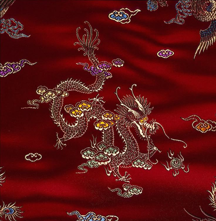 Chinese dragon embroidery silk textile Chinese Dragon Embroidery, Chloe Gong, Dragon Embroidery, Chinese Aesthetic, Catty Noir, Fire Nation, Mia 3, Japanese Embroidery, Chinese Dragon