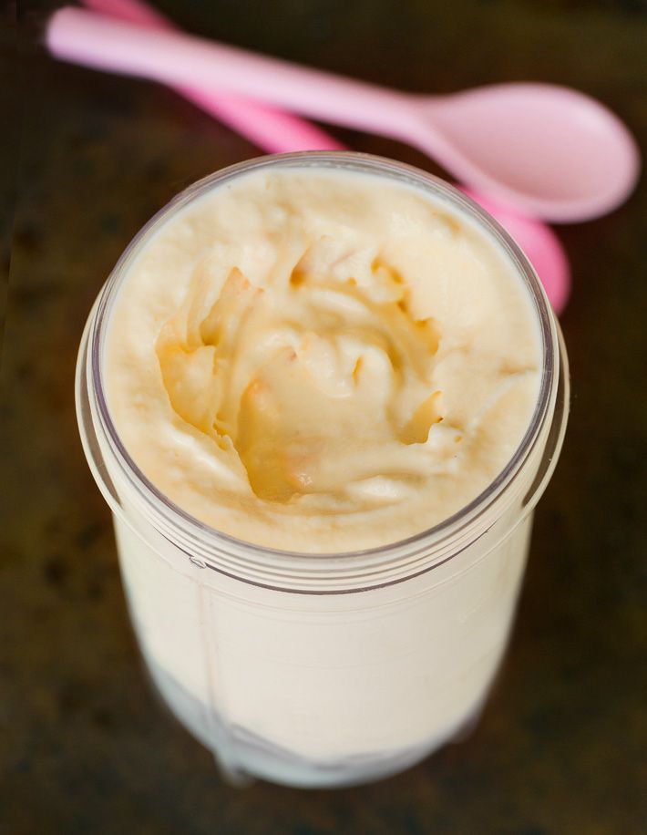 a glass cup with some food inside of it