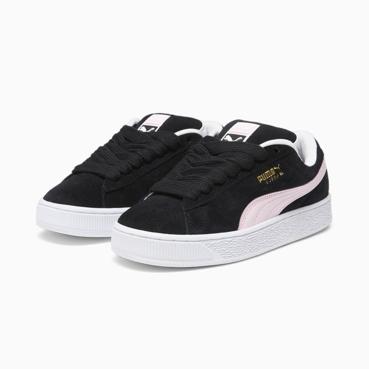 Cheap Pink Adidas Sneakers, Suede Outfit, Pink Pumas, Pretty Shoes Sneakers, Fenty X Puma, Puma Logo, Sneakers Puma, Puma Suede, Little Outfits