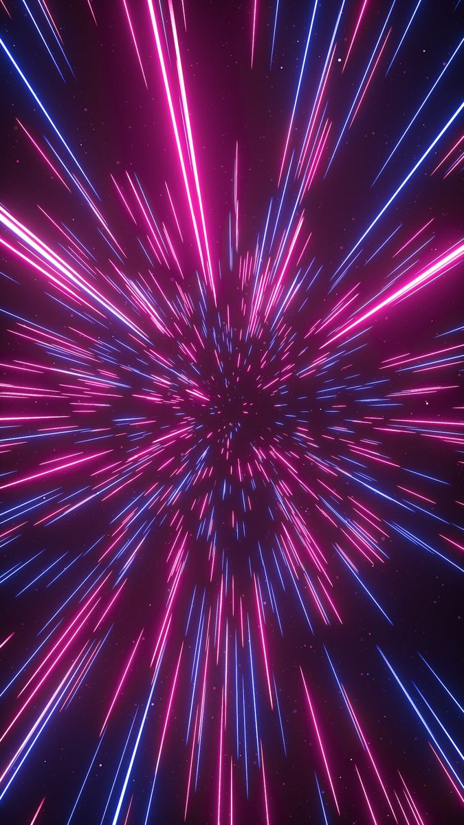 purple and blue fireworks in the night sky with bright lines coming out of it's center