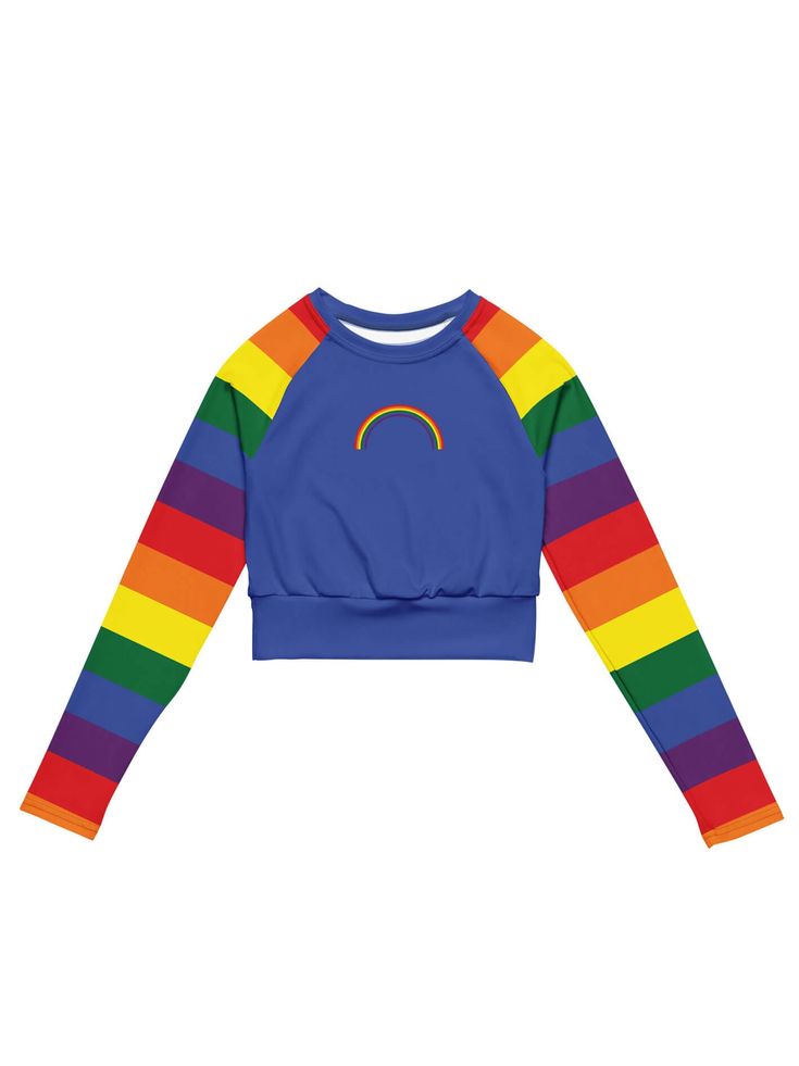 My Pride long sleeve crop tops are inspired by my love of Rainbow Brite and her friends The Color Kids! Show off your pride in my buttery smooth Gay Pride long sleeve crop top. The smooth fabric, wide elastic waistline, and comfy fit make this crop top perfect for Pride parades, parties, or just being your gay self at Plus Size Alternative, Goth Crop Top, Pride Clothing, Pansexual Pride, Rainbow Outfit, Pride Outfit, Rainbow Brite, Rainbow Shirt