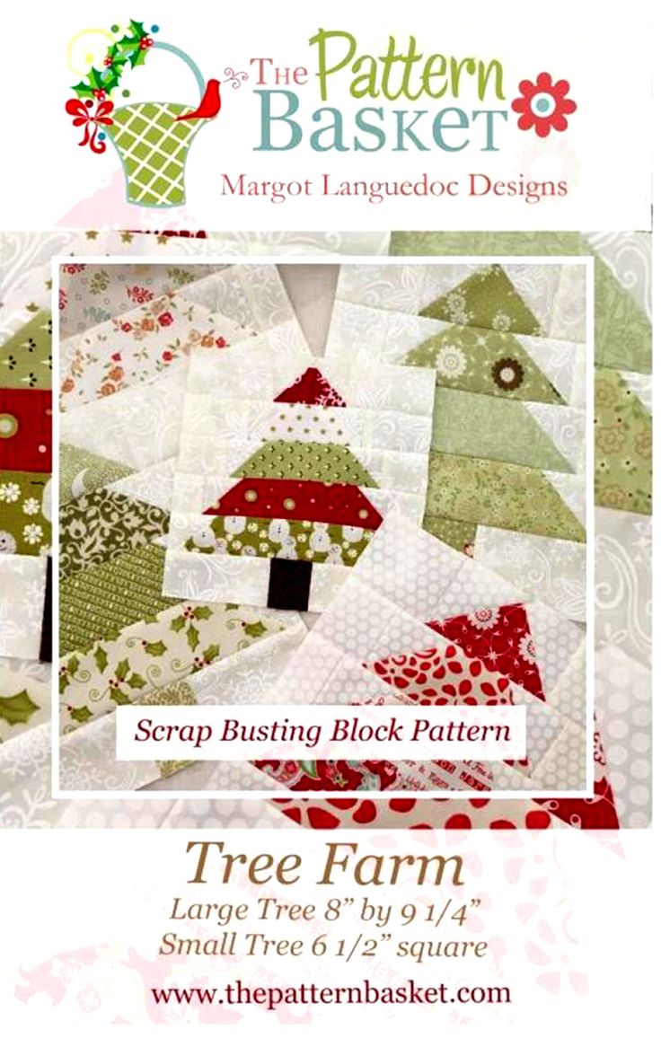 the pattern basket is featured on this page for quilters to make their own christmas trees