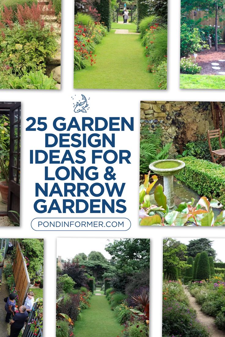 the garden design ideas for long and narrow gardens are easy to do with little effort