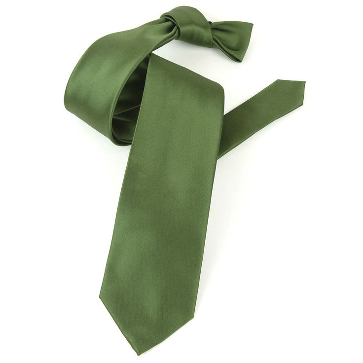 Seaweed Green Satin Slim-Width Neck Tie Vintage Styling, Formal Accessories, Green Satin, Necktie, Formal Event, Rich Color, Fabric Care, Neck Tie, Special Occasion