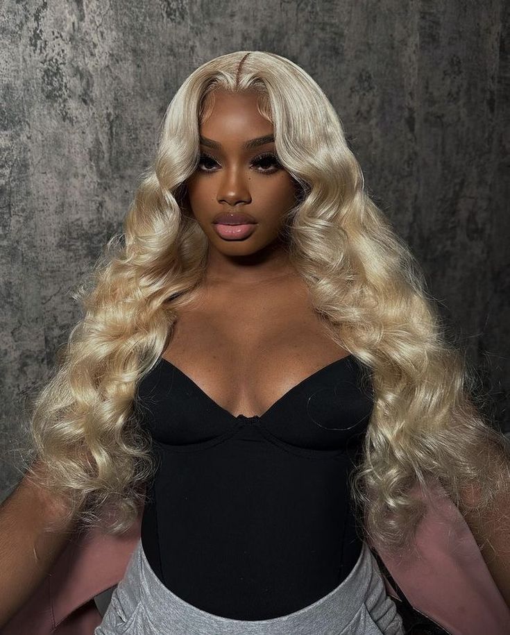 613 Blonde Wig, Orange Highlights, Human Hair Wigs Blonde, Wig Styling, Lace Frontal Wigs, Blonde Lace Front Wigs, 613 Blonde, Lace Front Human Hair Wigs, Lace Front Human Hair