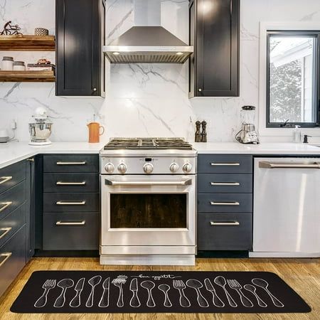 the kitchen is clean and ready to be used as a placemat for cooking utensils