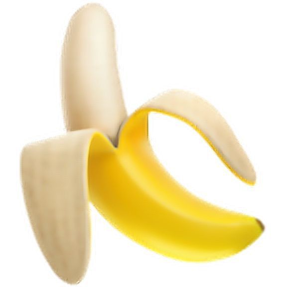 an image of a banana cut in half