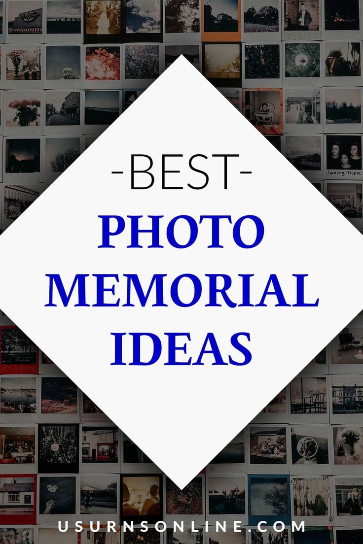 the words best photo memorial ideas against a background of photos