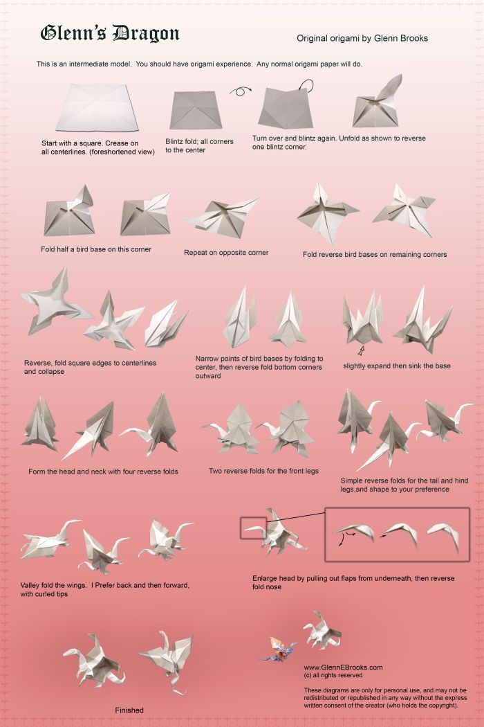 origami cranes are flying in the sky with different directions to make them look like they