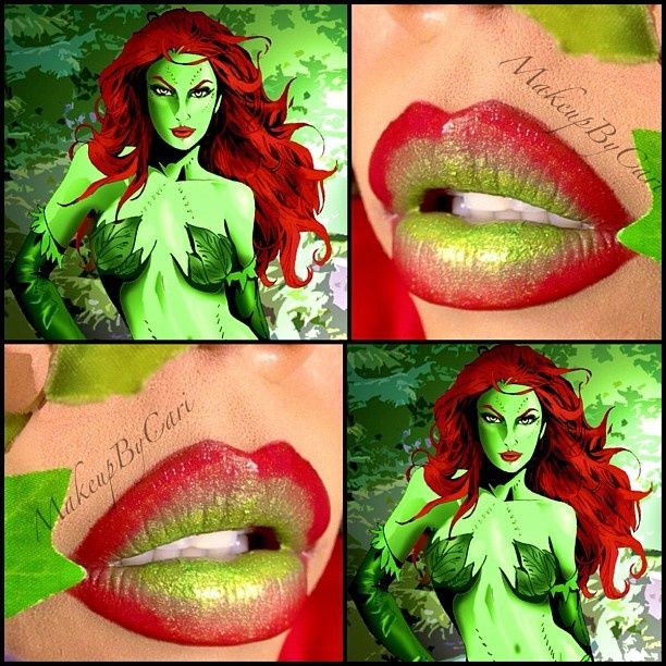 Poison Ivy Costume Diy, Poison Ivy Makeup, Poison Ivy Halloween Costume, Ivy Costume, Poison Ivy Cosplay, Poison Ivy Costumes, Drag Make-up, Pintura Facial, Halloween Costumes Makeup