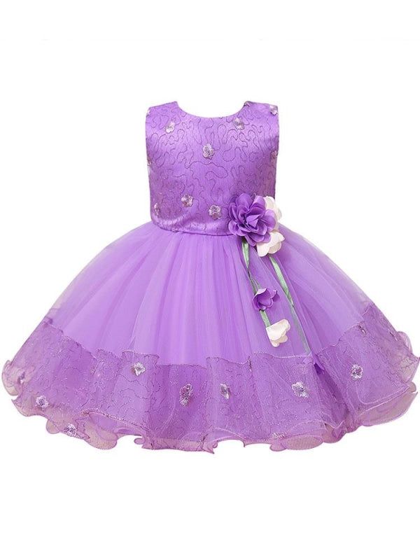 Silhouette A-Line Neckline Jewel Hemline/Train Knee-Length Back Details Zipper Fabric Tulle, Polyester, Polyester Cotton Embellishment Flowers, Bows Sleeve Length Sleeveless Fully Lined Yes Season Spring, Summer, Fall, Winter Weight 0.3kg Purple Floral Applique Princess Dress For Dress-up, Purple Princess Dress With Floral Applique For Parties, Sleeveless Princess Dress With Floral Applique For Party, Purple Sleeveless Tutu Dress For Party, Sleeveless Tulle Princess Dress For Fancy Dress, Purple Princess Sleeveless Dress, Princess Style Sleeveless Purple Dress, Purple Sleeveless Dress For Dress-up, Purple Sleeveless Dress For Spring Dress-up