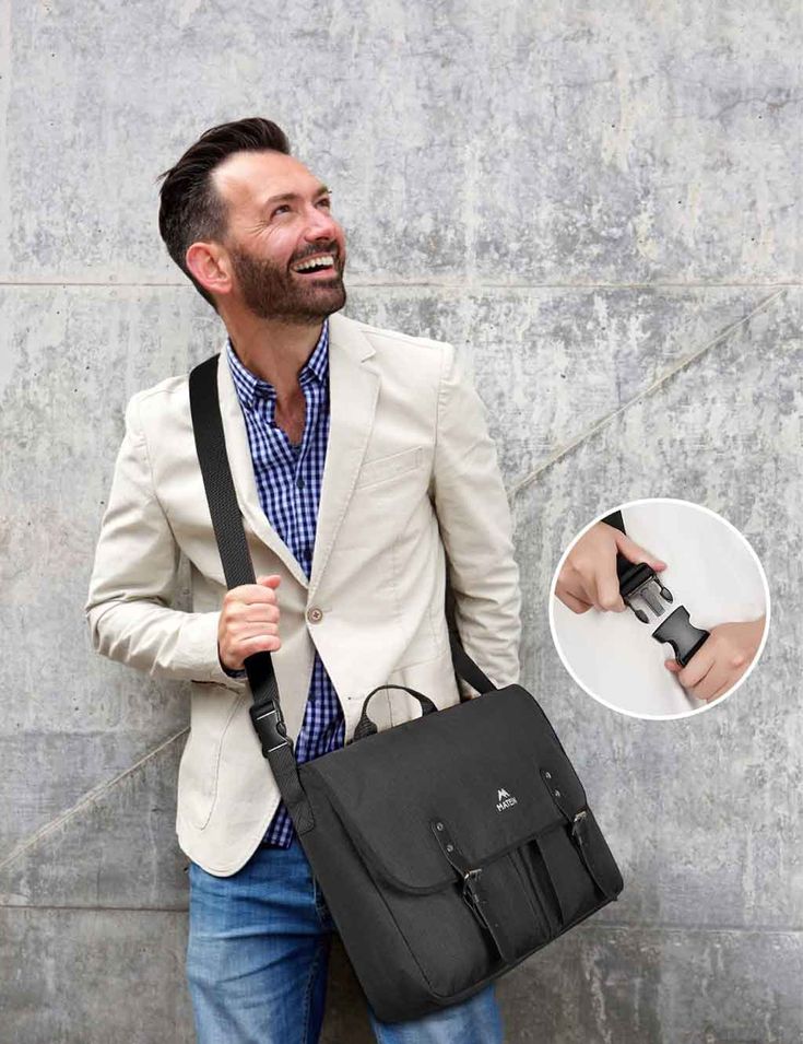 Matein Messenger Bag Description Messenger Bag Size: 17.5*5*13 inch; Shoulder Strap Length: 37 inches; Weight: 1.4 pounds; Capacity: 15-18 L; Messenger Bag Material: High quality water-resistant polyester; Fit under 17.3 inch laptop; Feature: LARGE CAPACITY: Size: 17.5 x 5 x 13 inches. The large main compartment can hold A4 files, magazines, or any daily necessities. The separate padded laptop compartment hold 17.3 Inch Laptop as well as 15 Inch, 14 Inch and 13 Inch Laptop. Two front pockets can Outdoor Large Capacity Shoulder Laptop Bag, Waterproof Casual Business Bags, Casual Waterproof Business Bags, Casual Business Waterproof Bags, Black Rectangular Briefcase For Commuting, Large Capacity Nylon Laptop Shoulder Bag, Multifunctional Large Capacity Laptop Bag For Commuting, Black Commuting Bag With Anti-theft Pocket, Black Laptop Bag With Luggage Sleeve For Commuting