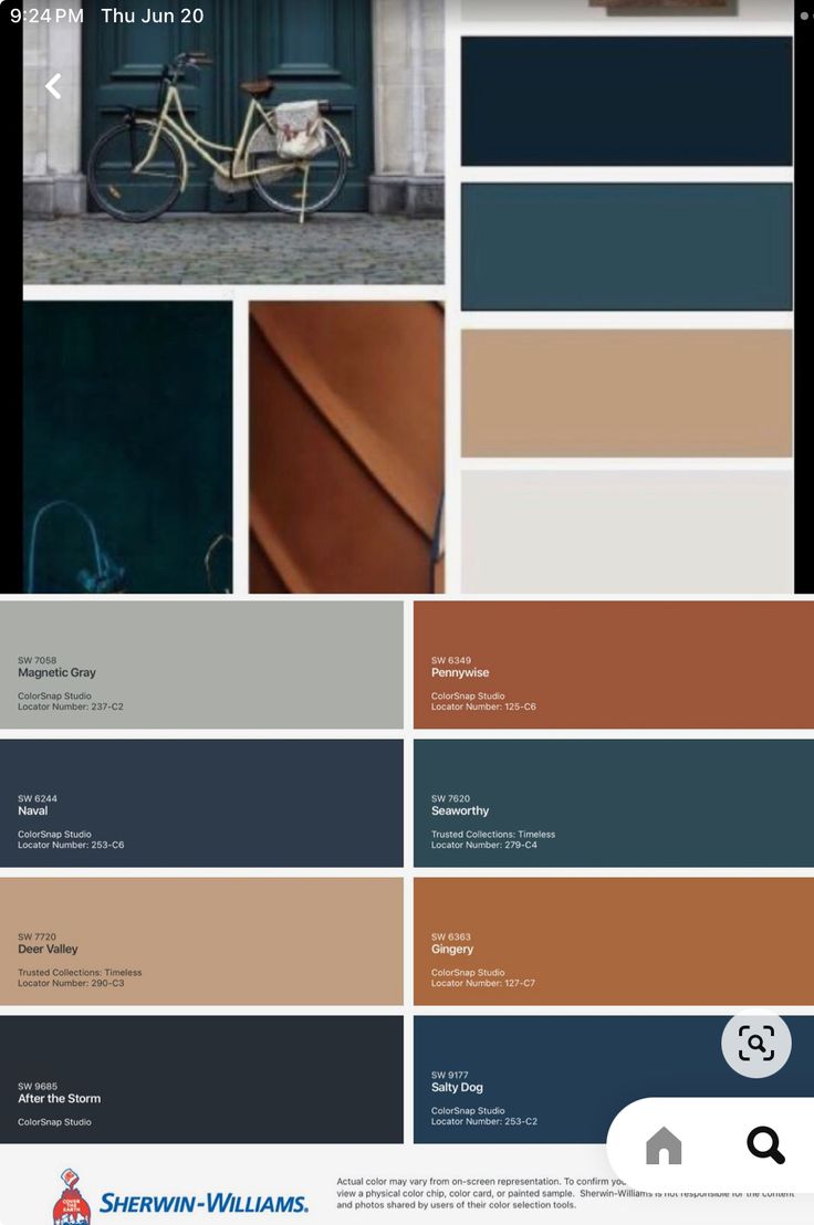 the color scheme for an interior design project