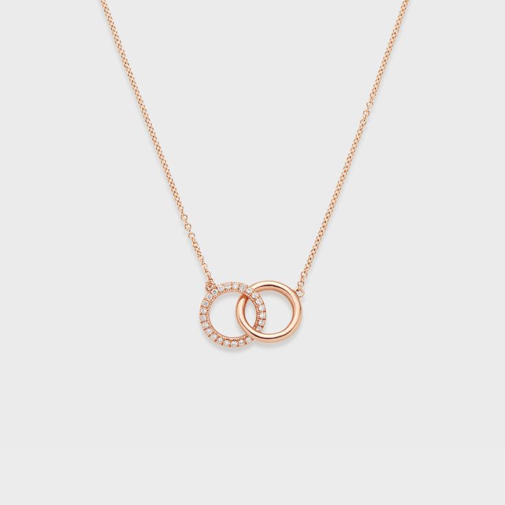 This necklace is perfect to represent you and someone special in your life! Great for gifting to yourself or a loved one! Classic Rose Gold Diamond Necklace With Clavicle Chain, Rose Gold Pendant Necklace As Gift For Her, Rose Gold Pendant Necklace Gift For Her, Elegant 14k Rose Gold Chain Necklace, Rose Gold Fine Jewelry Necklace With Delicate Chain, Rose Gold Necklace With Delicate Chain, Rose Gold Delicate Chain Necklace Fine Jewelry, Rose Gold Pendant Necklace For Her, Classic Rose Gold Diamond Clavicle Necklace