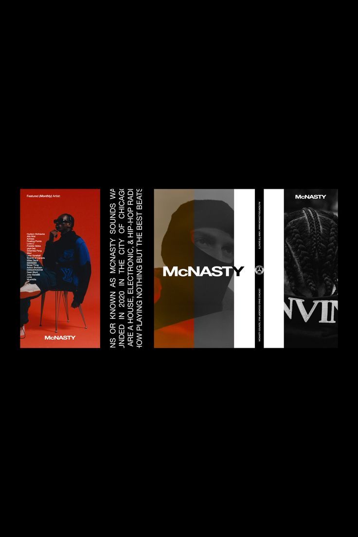 the cover art for mcnasty's new album, which features three different covers