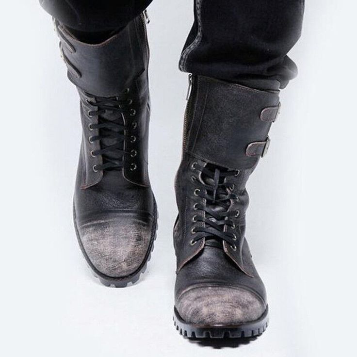 Shoe Concept, Popular Boots, Mens Fashion Edgy, Mens Fashion Smart, Vintage Biker, Steampunk Costume, Sanya, Biker Boots, Motorcycle Boots