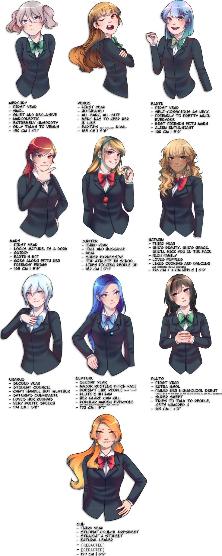 an anime character's poses and their expressions