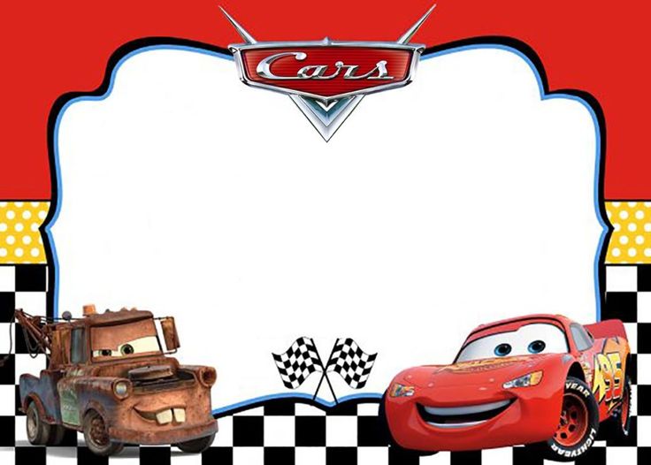 a photo frame with two cars and a checkerboard pattern on the bottom that says cars