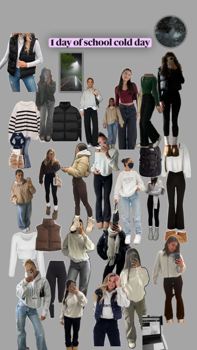 some outfits for a cold day x Outfits For A Cold Day, Cold Day Outfit For School, Cold Day Outfits, First Day Of School Outfit, Day Outfits, Cute Everyday Outfits, School Outfit, First Day Of School, School Outfits