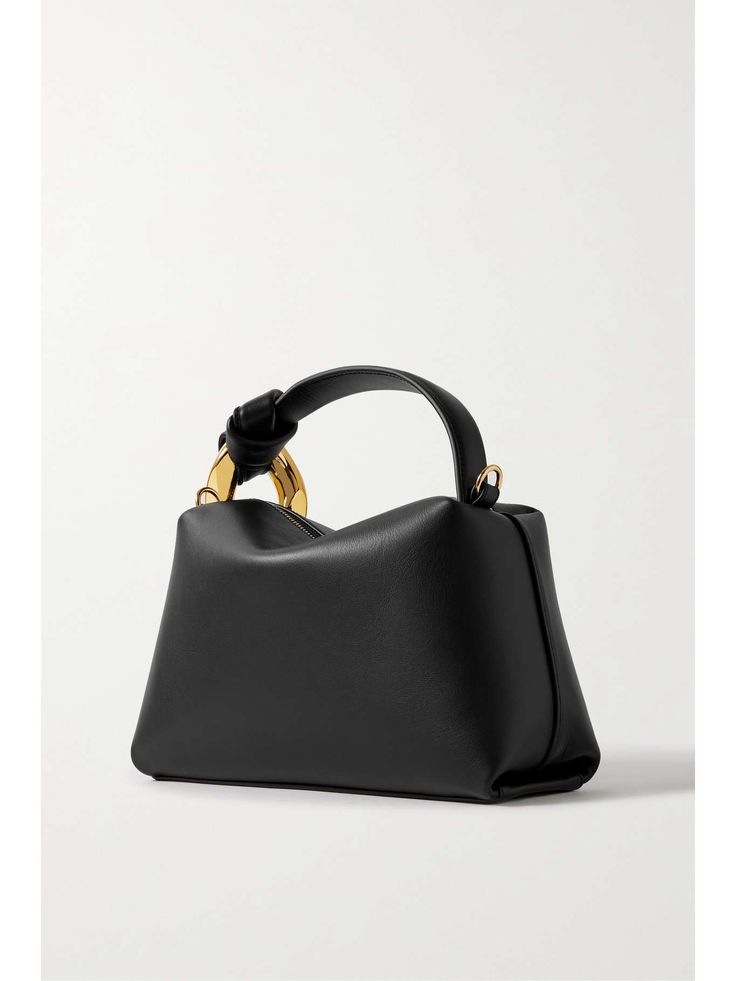 JW ANDERSON Chain-embellished leather shoulder bag | NET-A-PORTER Evening Bags With Horsebit Detail, Leather Business Bag With Chain Detail, Business Leather Bag With Chain Detail, Formal Leather Shoulder Bag With Chain Detail, Formal Leather Shoulder Bag With Chain, Modern Evening Shoulder Bag With Horsebit Detail, Leather Chain Shoulder Bag For Office, Black Workwear Bag With Horsebit Detail, Black Horsebit Detail Bag For Work