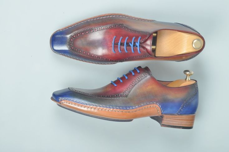 TucciPolo Handmade Luxury Multi-Color Brogue Side Handsewn Mens Italian Leather Oxford Shoes - offering superior comfort and exquisite design. Shop 2018 Tuccipolo Collection of top quality mens Luxury Handmade Italian leather designer Shoes. Leather : Hand polish Italian Leather Sole: Double leather sole Color: Multi-Color This is a made-to-order product. Each pair will be made upon receipt of order and shipped in approximately 15 days. Because our shoes are hand-painted and couture-level creati Italian Weddings, Look Adidas, Shoes Oxford, Shoes Inspiration, Shoes Illustration, Custom Made Shoes, Shoes Trends, Bespoke Shoes, Italian Leather Shoes