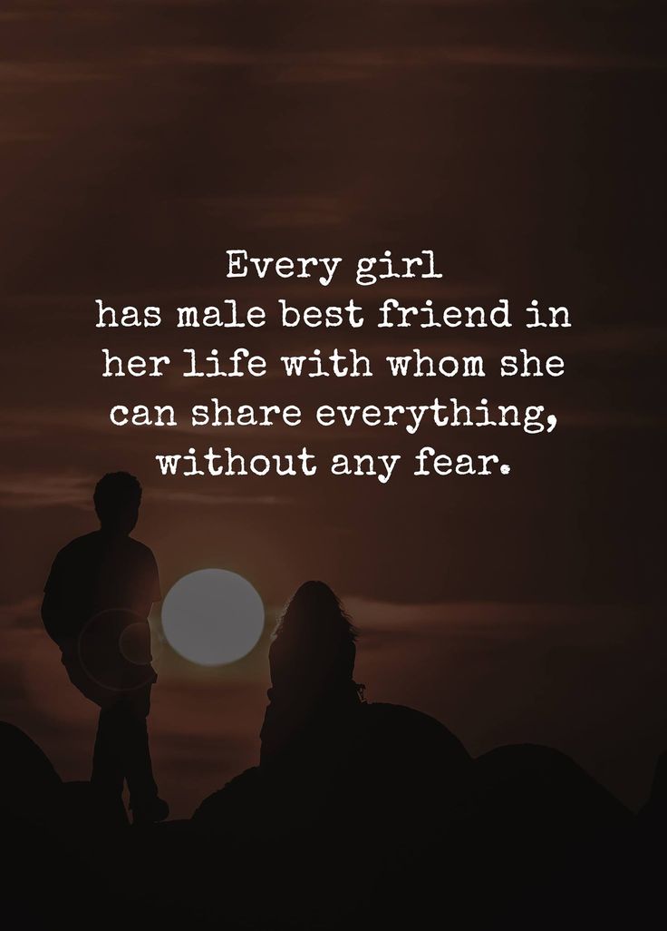 two people standing on top of a hill with the sun in the background and text that reads, every girl has male best friend in her life with whom she can share everything without