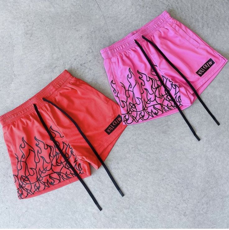 Kill Crew pink and red shorts Pink Athletic Shorts With Built-in Shorts For Summer, Pink Athletic Shorts With Built-in Liner For Summer, Cotton Athletic Shorts For Summer Training, Summer Cotton Training Bottoms, Cotton Training Bottoms For Summer, Fitted Pink Short Swim Trunks, Training Shorts For Summer, Stretch Athletic Shorts For Summer Streetwear, Fitted Training Shorts For Summer