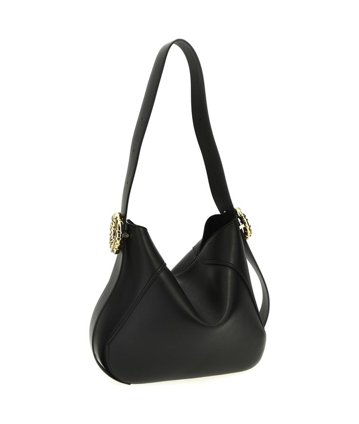 Lanvin 'melodie Hobo' Shoulder Bag | italist Leather Shoulder Bag With Metal Hardware For Work, Luxury Hobo Bag With Gold-tone Hardware, Everyday Calf Leather Shoulder Bag With Magnetic Closure, Leather Shoulder Bag With Branded Hardware For Office, Modern Leather Satchel With Gold-tone Hardware, Evening Leather Shoulder Bag With Round Handle, Leather Shoulder Bag With Metal Hardware Top Handle, Evening Satchel With Round Handle In Soft Leather, Evening Satchel With Soft Leather And Round Handle