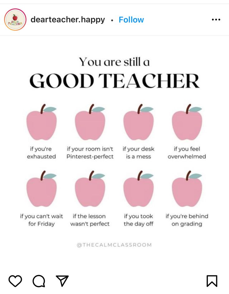 an apple with the words you are still a good teacher