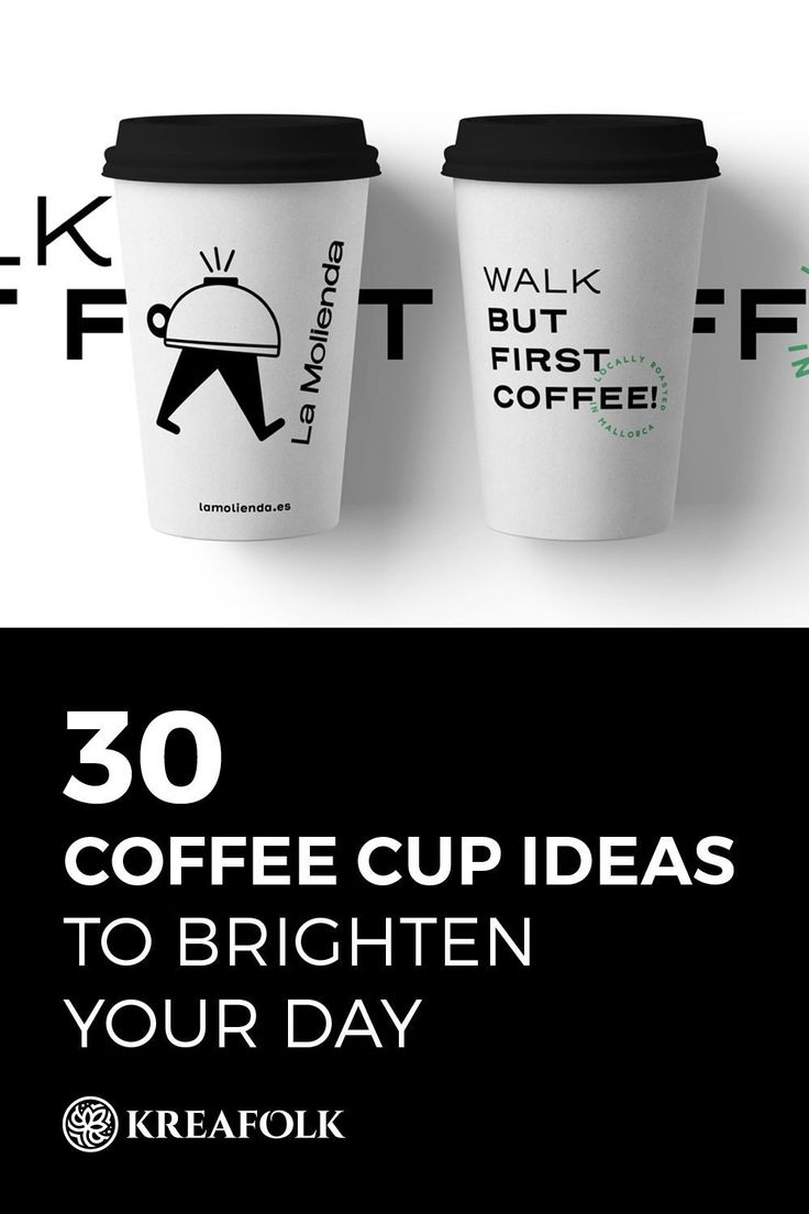 three coffee cups with the words 30 coffee cup ideas to brighten your day on them