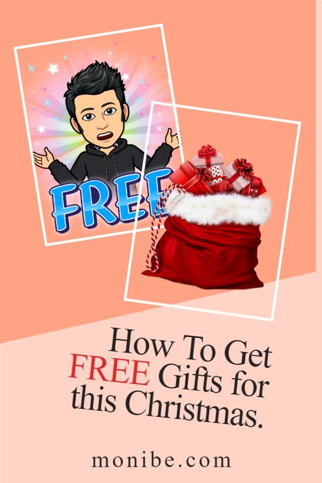 a christmas gift bag with the text free how to get free gifts for this christmas