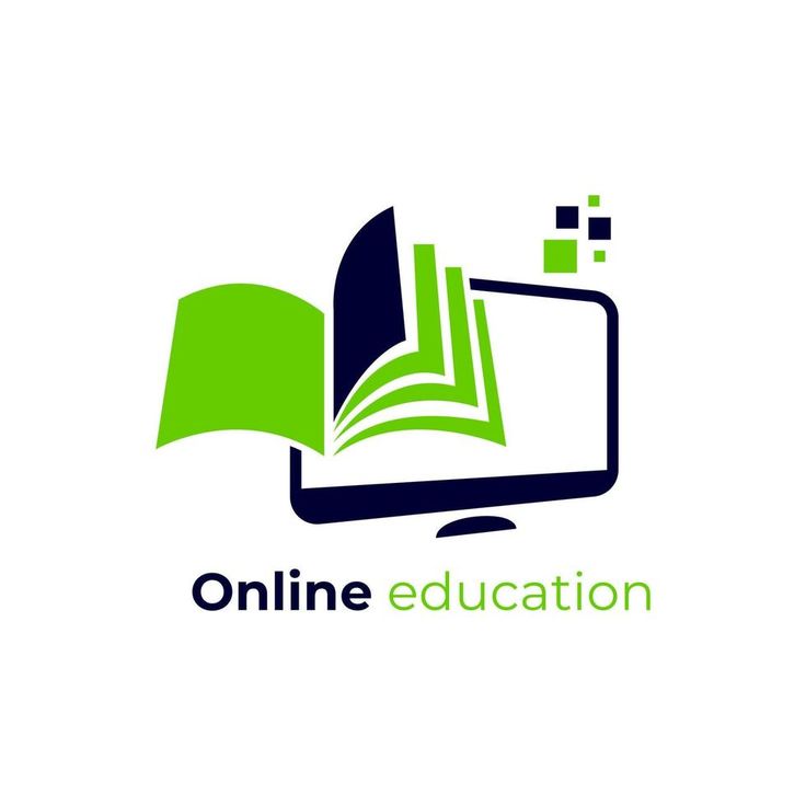 an open book with the words online education on it and a computer screen in front of it