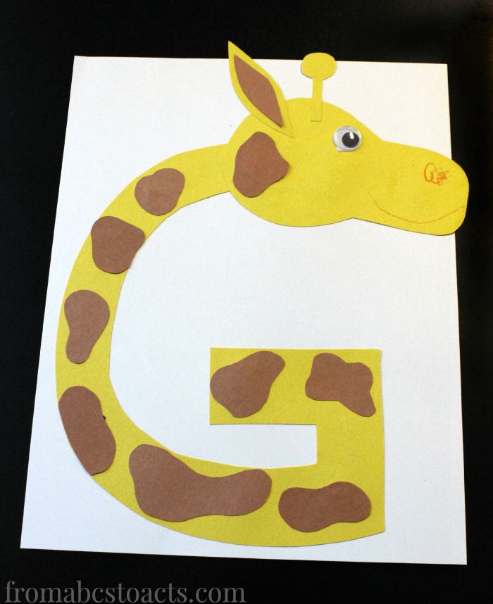 the letter g is for giraffe craft