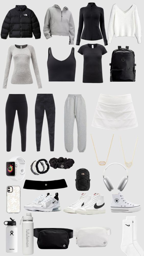 Outfit Ideas Gym School, Lululemon Comfy Outfit, Cute Workout Outfits For School, Lululemon Outfit Board, Outfits For School Sporty, Lululemon Tags Collection, Sporty But Cute Outfits, Gym Outfit For School, Gym Class Outfits For School