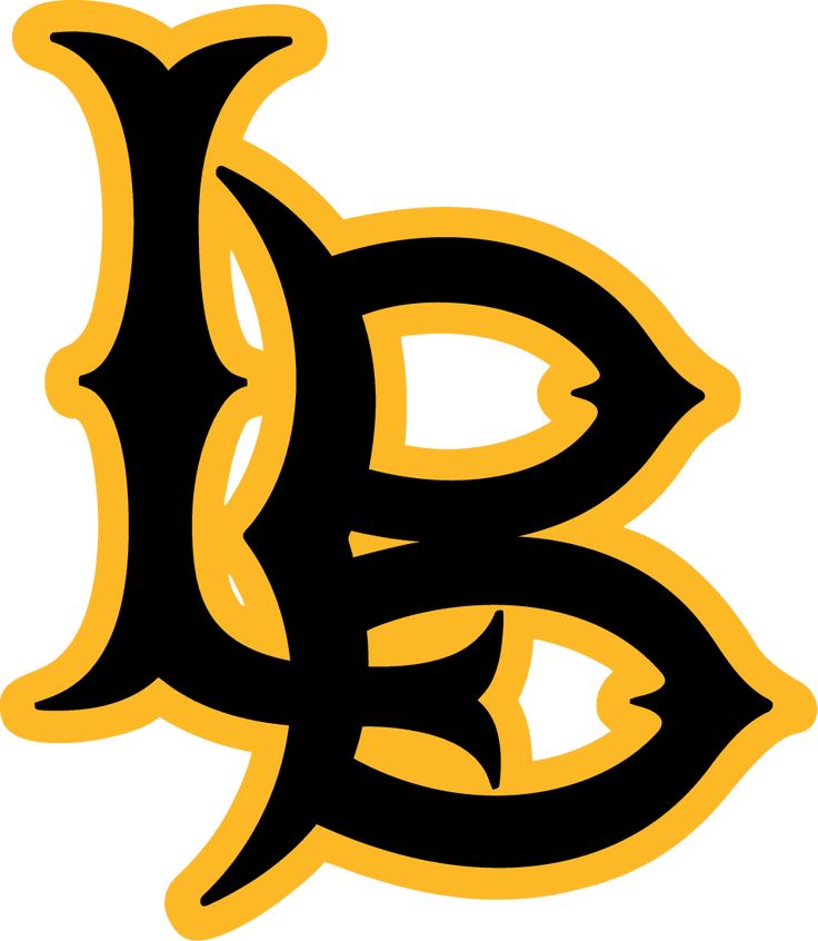 the letter b is shown in black and yellow