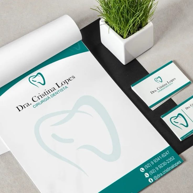 Dental Clinic Logo Brand Identity, Medical Prescription Design, Dental Card Design, Dental Logo Design Dentistry, Dental Prescription, Dentist Logo Ideas, Dental Clinic Logo Design, Dent Logo, Pediatric Dental Office Decor