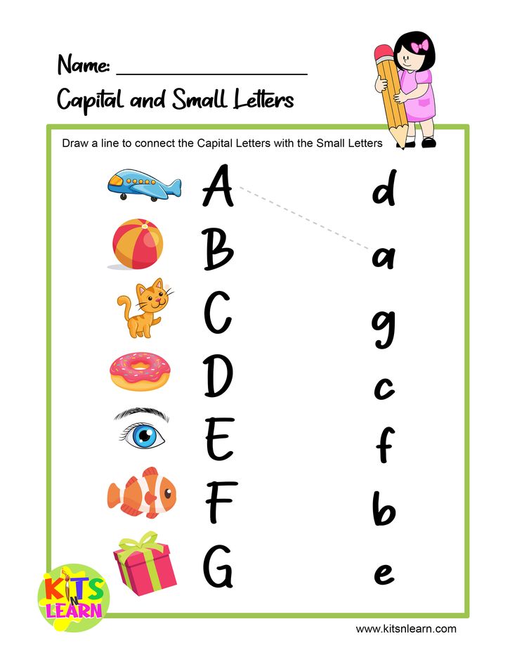 the capital and small letters worksheet for children to learn how to read it