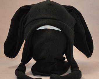 Ninja Bunny Rabbit Set Hat Neckwarmer Facewarmer Fleece Beanie | Etsy Custom Fitted Hats, Hat Cosplay, Fleece Beanie, Pity Party, Bunny Hat, Fleece Hat, Unique Hats, Welcome To The Jungle, Different Ideas