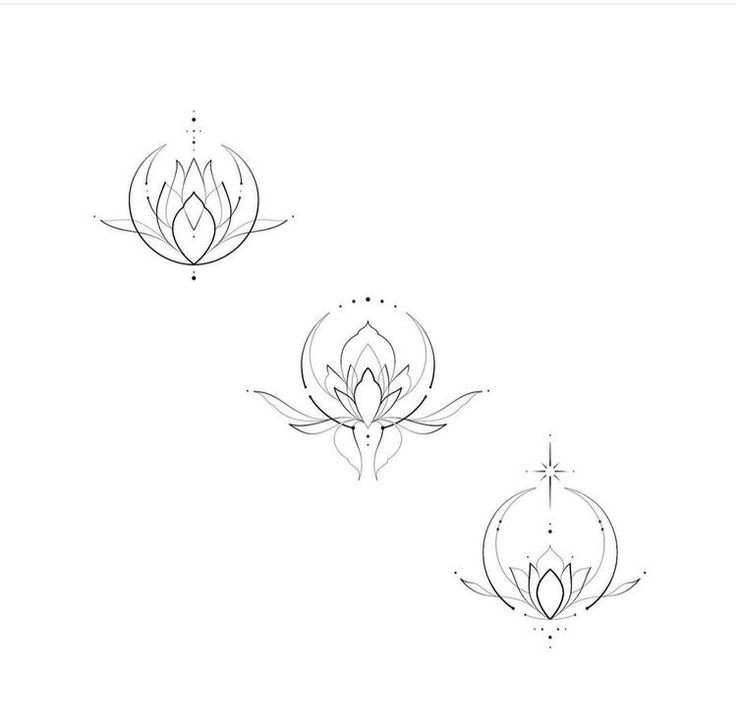 two lotus tattoos on the back of their backs, one is drawn in black and white