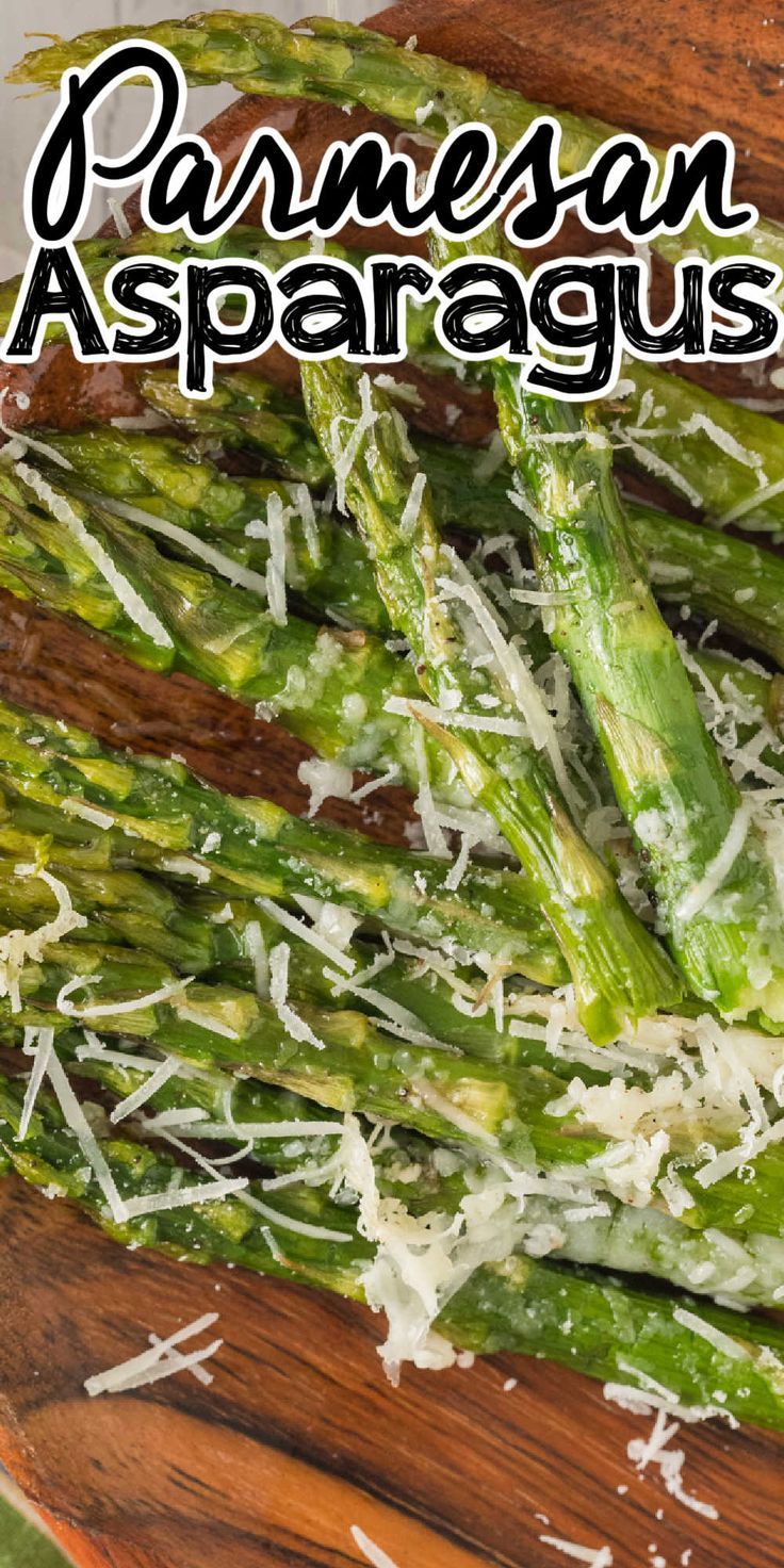 asparagus with parmesan cheese on top