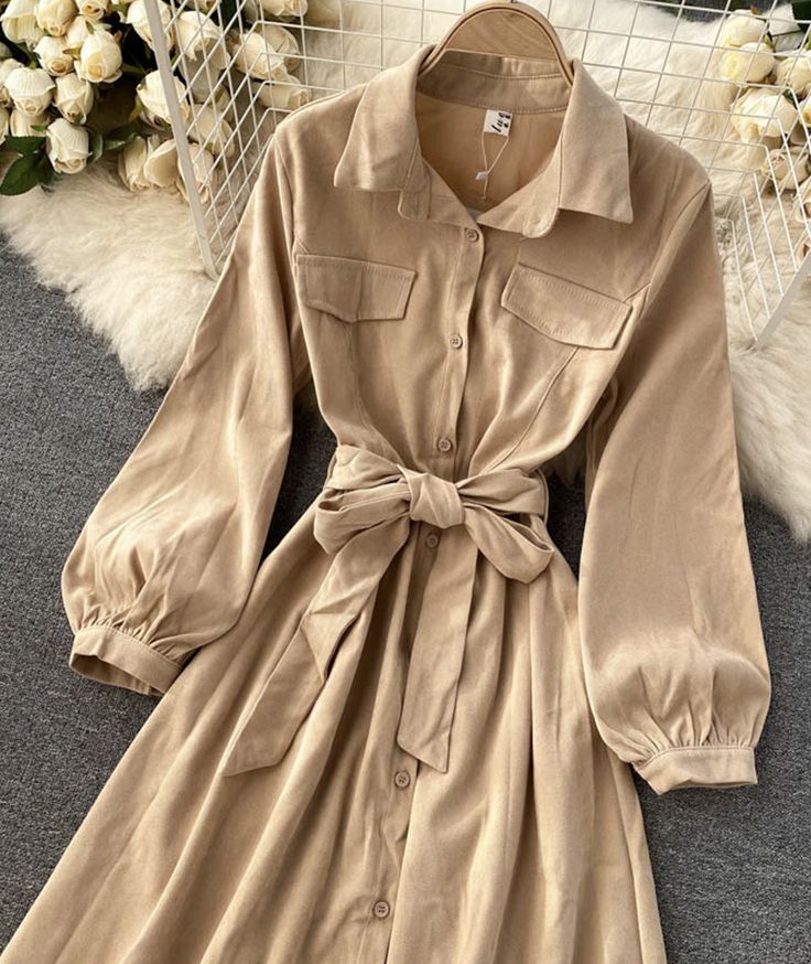 Stylish A Line Long Sleeve Dress