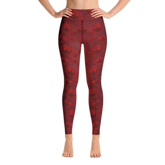 Red Compression Leggings For Yoga, Red Compression Yoga Leggings, Red Compression Yoga Pants, Red Athleisure Leggings For Yoga, Red Athleisure Yoga Leggings, Red High Stretch Yoga Pants For Pilates, Red Compression Activewear For Yoga, High Stretch Red Yoga Pants For Pilates, Red Compression Yoga Pants For Pilates