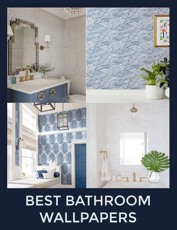 the best bathroom wallpapers for every room in the house, from blue to white