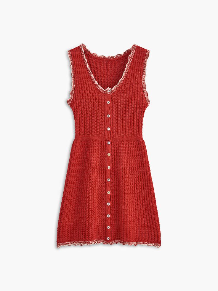 Sleeveless Knitted Short Dress Short Knit Dress, Early 2000s Fashion, Acrylic Design, 2000s Outfits, Denim Chic, Plain Style, Y2k Outfits, Knitted Dress, Casual Look