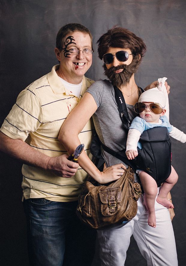 Hangover Costume, Family Themed Halloween Costumes, Newborn Halloween Costumes, Popular Halloween Costumes, Themed Halloween Costumes, Newborn Halloween, Clever Halloween Costumes