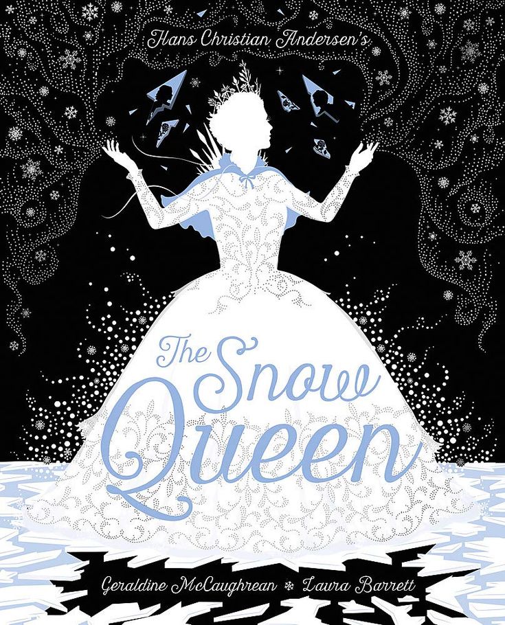 the snow queen is shown in this book cover